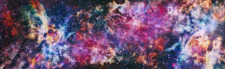 Mystical beautiful space. Unforgettable diverse space background Elements of this image furnished...