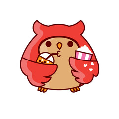 Owl cartoon logo
