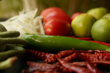 Papaya Salad Ingredients Thai food