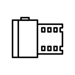negative film icon design, outline style, vector eps10
