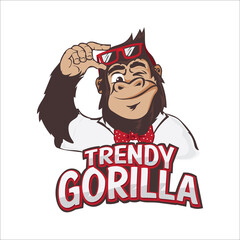 Cartoon Trendy Gorilla