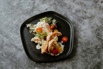 grilled chicken with vegetables