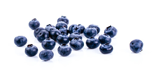 Fresh blueberry isolated on white background .