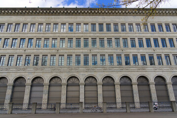 Building of Swiss National Bank, branch Zurich at springtime. Photo taken April 3rd, 2021, Zurich, Switzerland.