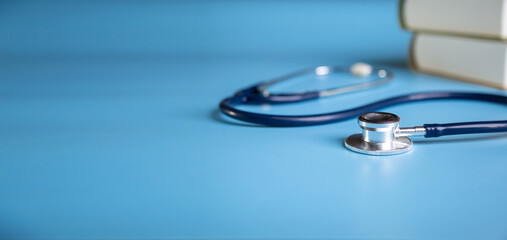 stethoscope, heart health Insurance for your health concept.Annual health check.