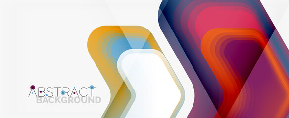 Vector 3d arrow geometric composition, abstract background for business or technology presentation, internet poster or web brochure cover, wallpaper