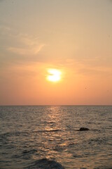sunset in the sea