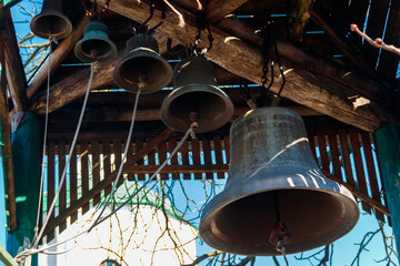 Close-up of orthodox church bells