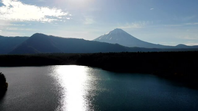 富士山西湖のドローン映像
