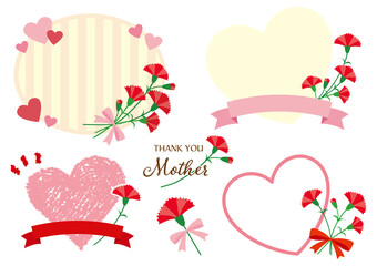 母の日 カーネーション ハート フレームセット03