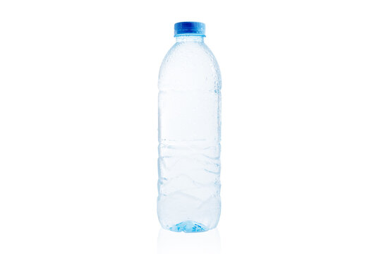 A picture of a hand holding a bottle of fresh cool water is sending it to your loved one.  On a white backdrop, the concept idea is to look at a healthy body. Have clipping path