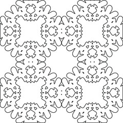 Geometric vector pattern with triangular elements. Seamless abstract ornament for wallpapers and backgrounds. Black and white colors. 