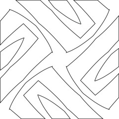 Geometric vector pattern with triangular elements. Seamless abstract ornament for wallpapers and backgrounds. Black and white colors. 