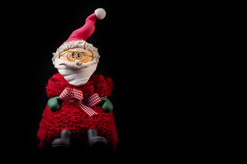 Closeup shot of Santa Claus figure