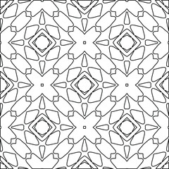 Geometric vector pattern with triangular elements. Seamless abstract ornament for wallpapers and backgrounds. Black and white colors. 