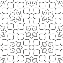  Geometric vector pattern with triangular elements. Seamless abstract ornament for wallpapers and backgrounds. Black and white colors. 