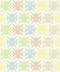 Geometric of corner lines pattern. Design ethnic style colors on white background. Design print for illustration, texture, wallpaper, background.