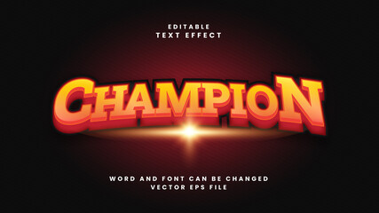 Naklejka na ściany i meble Champion text effect