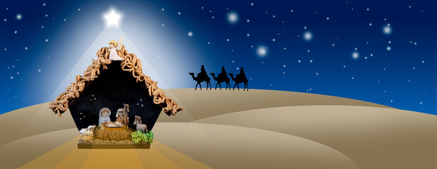 Birth of Jesus in 3d, for Christmas