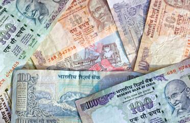 Fototapeta na wymiar Indian banknote background