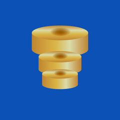 coins isolated on white