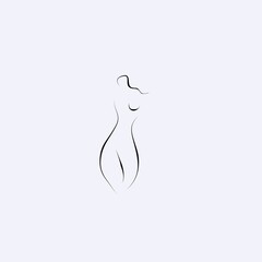 illustration of a woman logo design