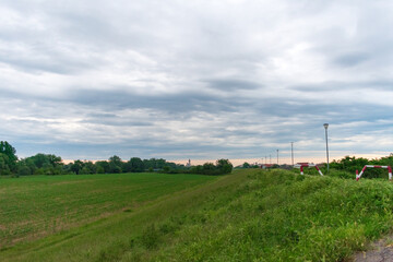 Fototapeta na wymiar Clouds over the field