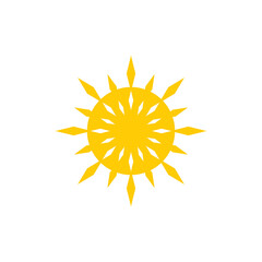 Yellow sun logo design template