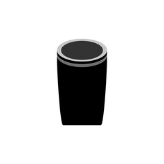 Coffee cup flat icon. Simple style hot drink symbol. Breakfast sign. Logo design element. T-shirt printing. Vector for sticker.