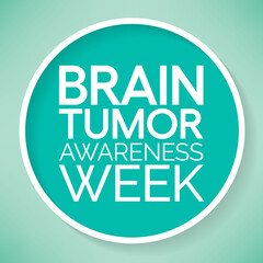 Brain Tumor awareness week is observed each year in May. it is an overgrowth of cells in the brain that forms masses called tumors. They can disrupt the way body works. Vector illustration.