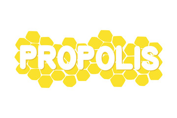 Honeycomb illustration with bee isolated on white background