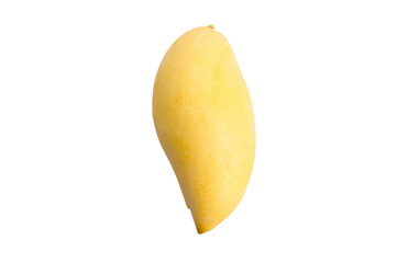 Tropical fruit,yellow fruit,Barracuda mango or Nam dok mai(Thai fruit),in high definition on white background,macro