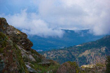 krajobraz góry niebo chmury rośliny widok