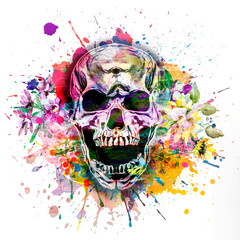 skull with a skull color art
