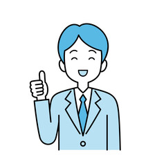 グッドサインをするビジネスパーソン