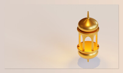 Eid Al Fitr Landing Page Template With Fanous 3D Rendering