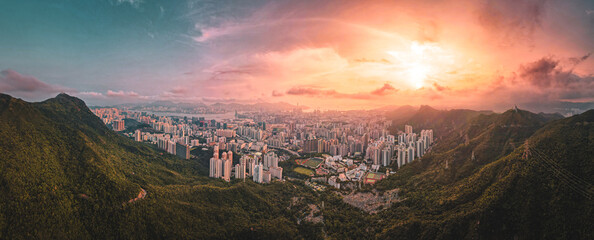Panoramic view of Asia metropolis  - 425244987