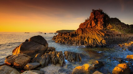 sunset over the sea