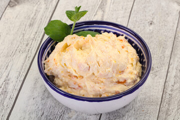 Curd with dry apricot