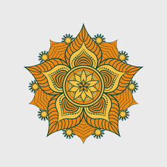 Flower Mandala Oriental pattern, vector illustration. Islam, Arabic, Indian, turkish, pakistan, chinese, ottoman motifs
