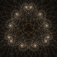 3d effect - abstract fractal spiral pattern