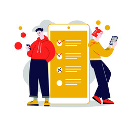 online survey vector illustration concept,