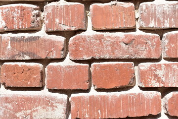 Background of red brick wall texture