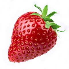 Studio macro shot of Fresh strawberry isolated on white background