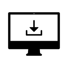 ダウンロード　パソコン　アイコン（シルエット）