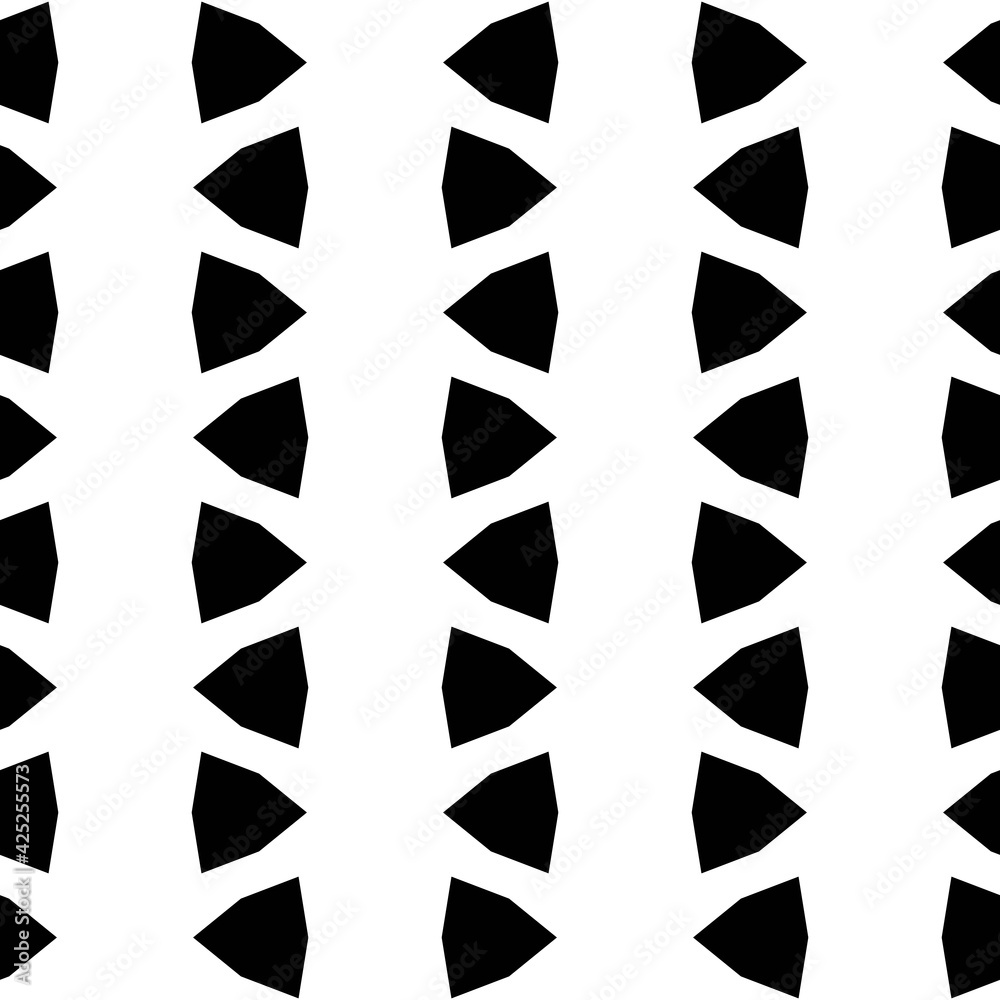 Poster black vectical triangles pattern. seamless vectical location triangles ornament.