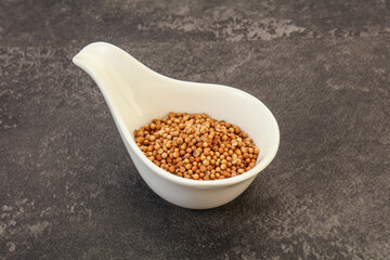 Coriander seeds in the bowl