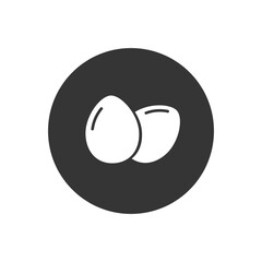 Fototapeta na wymiar Eggs Food white Icon Solid Breakfast silhouette