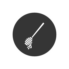 Honey dipper icon in trendy flat style design. Vector graphic illustration