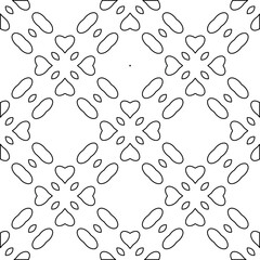  Geometric vector pattern with triangular elements. Seamless abstract ornament for wallpapers and backgrounds. Black and white colors. 